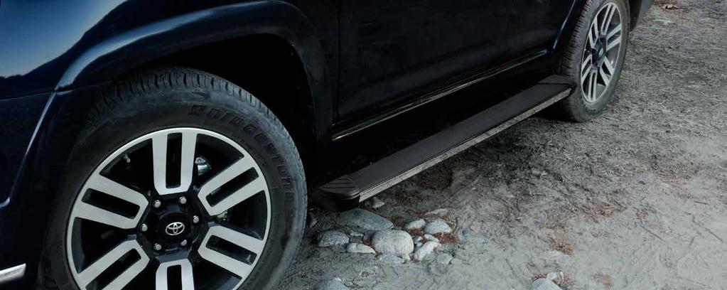 RUNNING BOARDS Hopping in and out of your 4Runner just got a bit easier thanks to these sturdy, stylish running