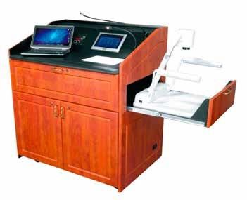 L5 Series lecterns integration friendly lecterns simplify design and minimize delays features: Steel frame ships assembled and ready to integrate in the shop or on-site Open frame design includes