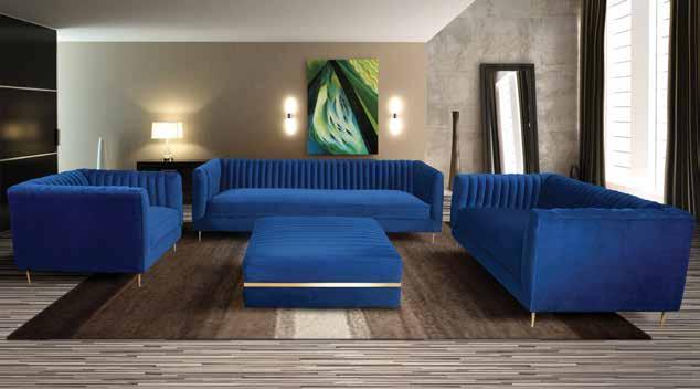 MANHATTAN 2 PCE CORNER LOUNGE SUITE AVAILABLE IN BLUE