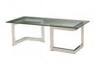 Table Glass, Brushed Steel