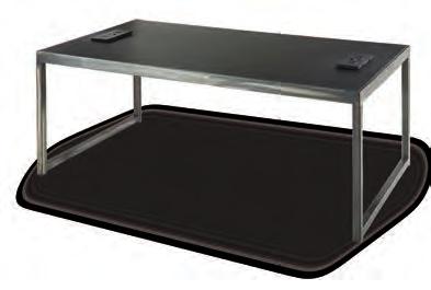 Cocktail Table, Powered White Top,
