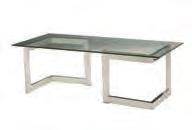 Table Brushed Metal 47"L