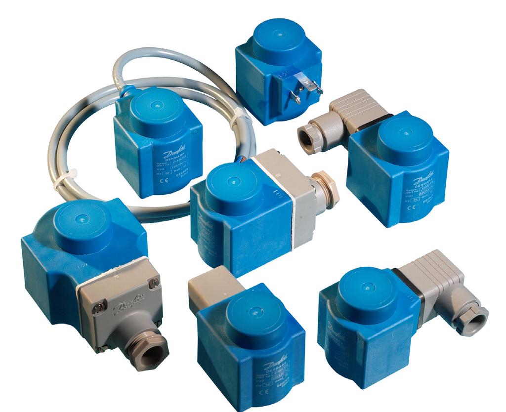 Data sheet Solenoid coil Types BB, BE, BF, BG, and BN The coils are specially designed to operate in the aggressive environment of high humidity and temperature fluctuations that you find in most