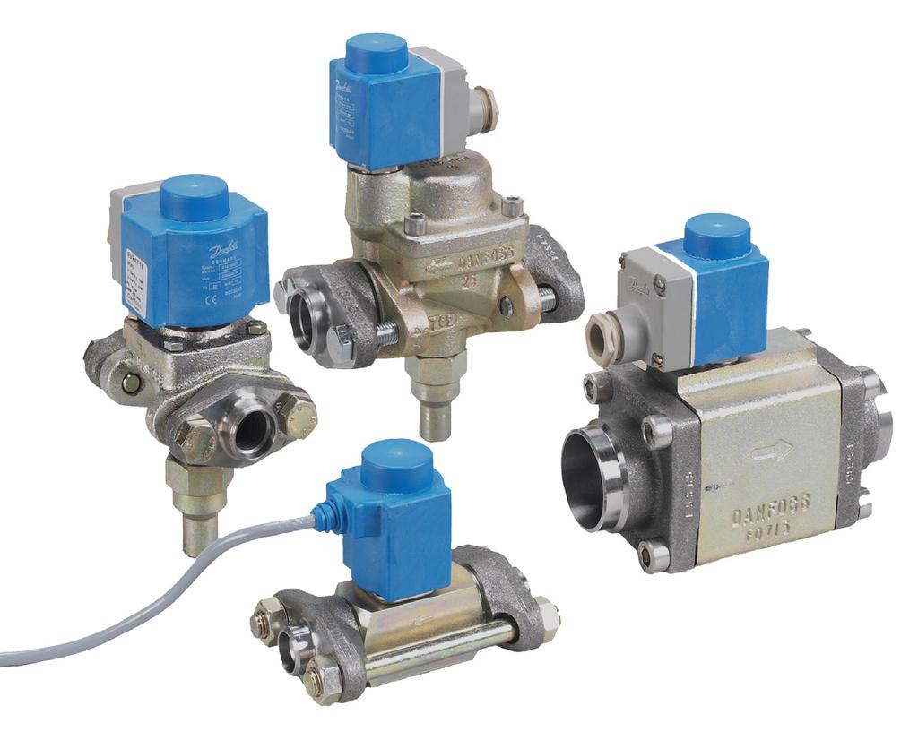 Data sheet Solenoid valves EVRA and EVRAT EVRA is a direct or servo operated solenoid valve for liquid, suction and hot gas lines with ammonia or fluorinated refrigerants.