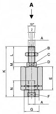Piston rod accessories Flexible coupling view A Order number A B C D E F G K L M N O P FK-16 M 6 SW 10 SW 5 6 17.5 SW 7.5 35 10 3.
