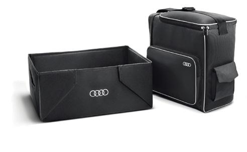 01 Luggage compartment box (foldable) Made from black polyester, offers a storage capacity of up to 32 litres.