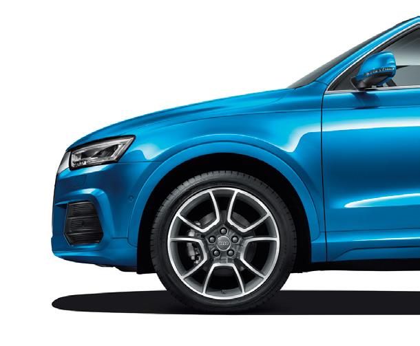 Sport and design 9 Sophisticated design, revealed from all angles. Amplify the automotive sportiness of your Audi Q3 with the exterior product ranges from Audi Genuine Accessories.