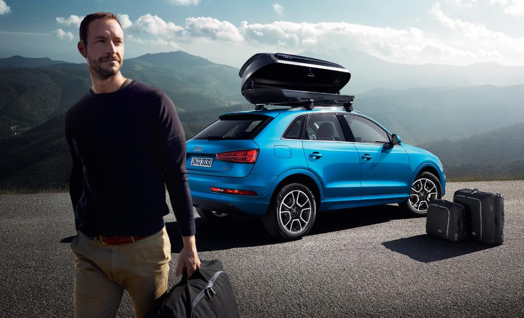 The wide selection of products from Audi Genuine Accessories ranges from ski and luggage boxes to a camping tent developed to be the ideal fit for your Audi Q3.