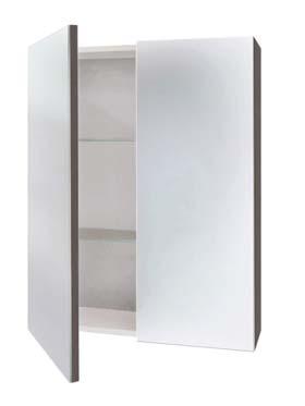 MIRRORED CABINETS 1 2 3 4 1 DOMINIQUE MIRROR CABINET Available in 600, 750, mm Height: 750mm 2 adjustable internal
