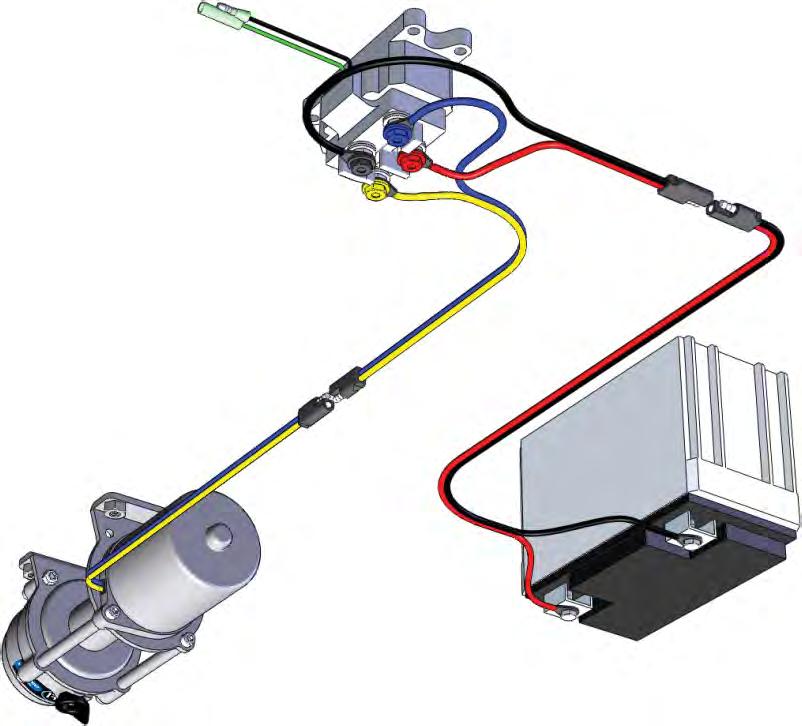 Installation Winch Wiring Diagram RED (+) BLUE/YELLOW BLACK (-) Connection Note: KFI recommends electrical tape over connectors to prevent disconnect.