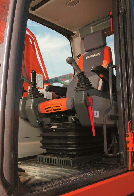 Even the cabin frame and seat are designed to absorb vibration and significantly increase operator comfort.