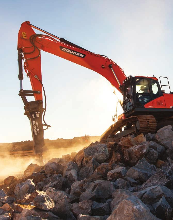 VERSATILITY Doosan excavators are made to do more because they are optimized for attachment versatility.