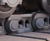 Permanently Sealed, Lubricated Track Pins Pin links on Doosan excavator tracks are