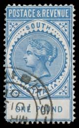 Prestige Philately - Auction No 168 Page: 17 SOUTH AUSTRALIA - The Long Stamps (continued) 318 V A/A- Ex Lot 318 1886-96 'POSTAGE & REVENUE' Perf 11½-12½ 2/6d to 1