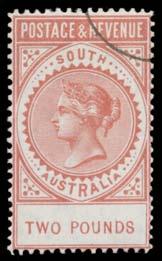 [The illustration is above Lot 318] 750 323 V A B1 Lot 323 1886-96 'POSTAGE & REVENUE' Perf 11½-12½ 2 Venetian red SG 200a, CTO, Cat 400.