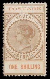 Prestige Philately - Auction No 168 Page: 22 SOUTH AUSTRALIA - The Long Stamps (continued) Lot 338 338 * B B2 1902-04 Thin 'POSTAGE' 1/-