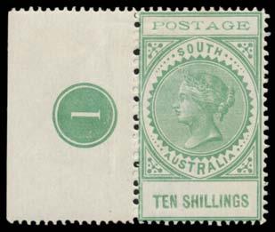 [The ACSC states "Postally used is scarcer than mint"] 600 Lot 340 340 * A B1 1902-04 Thin 'POSTAGE' 2/6d pale violet BW #S31A block of