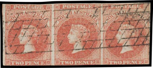 Prestige Philately - Auction No 168 Page: 4 SOUTH AUSTRALIA (continued) 267 F A/B Lot 267 1855 London Printings 2d rose-carmine SG 2
