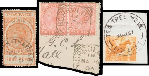 Prestige Philately - Auction No 168 Page: 54 SOUTH AUSTRALIA - NORTHERN TERRITORY POSTMARKS We are pleased to offer the collection formed by John Forrest from England.