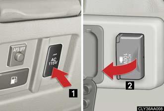 3-6. Other interior features Luggage compartment (115 VAC*) Main switch To use the power outlet, turn on the main switch.