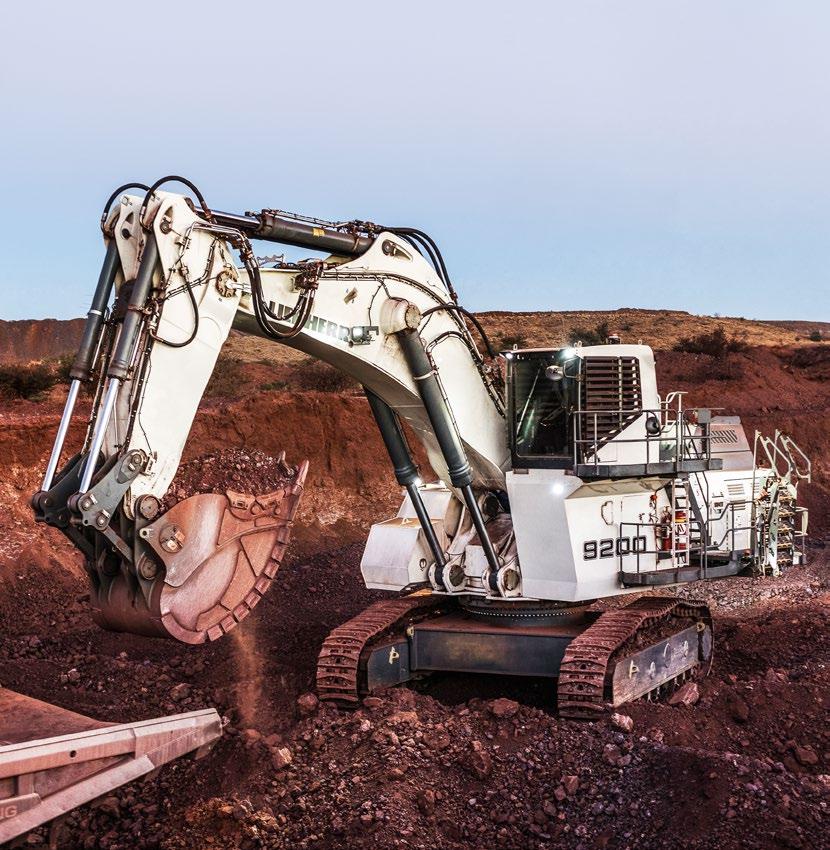 Mining Excavator R 9200 Operating Weight with Backhoe Attachment: 205 tonnes / 225 tons Shovel Attachment: 210