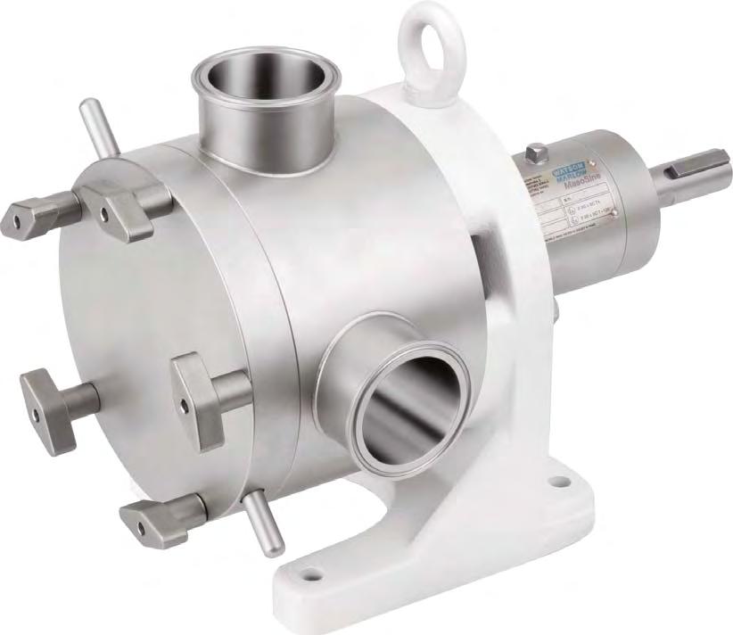 MR SERIES Medium Duty Sanitary Pumps for the Food and Beverage Applications DESIGN ADVANTAGES Powerful suction for viscous products Low pulsation for smooth, consistent flows Low shear for fragile