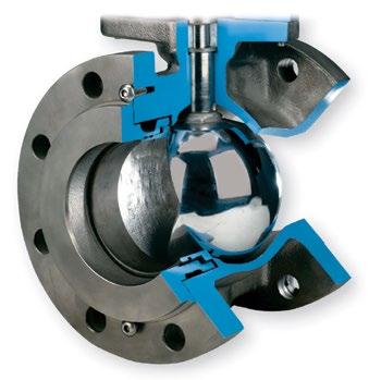 Uninterrupted Gasket Surface V-Port Ball valves feature a full, uninterrupted, raised-face gasket surface that provides maximum gasket integrity.