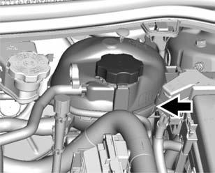 2. Keep turning the pressure cap slowly and remove it. 1.4L L4 Engine (LE2) Shown, 1.6L L4 Diesel Engine (LH7) Similar 3.