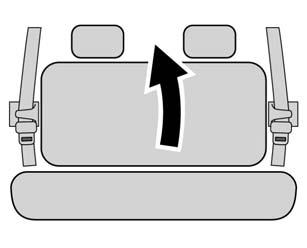 Make sure the seat belt is in the belt stowage clip. 2. Lift the seatback up and push it rearward firmly until it locks into place.