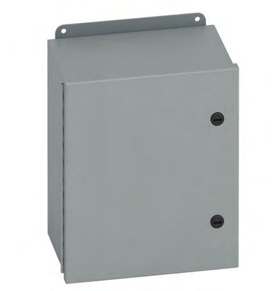 Type 4 Continuous Hinge Cover with Quarter-Turn Latches ata and Illustration Sheet Finish Wash and phosphate undercoat ANSI 61 gray polyester powder finish Accessories Panels Swing-out panel kits JIC
