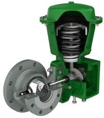 This permits the actuator stem to move laterally, as well as up and down without leakage of cylinder pressure.