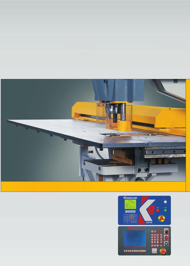 KINGSLAND TECHNOLOGY Technology: linear rail and CNC controlled positioning tables 2 axis CNC-controlled positioning table Punching of plates, flat steel, in the web of channel and on the flange of