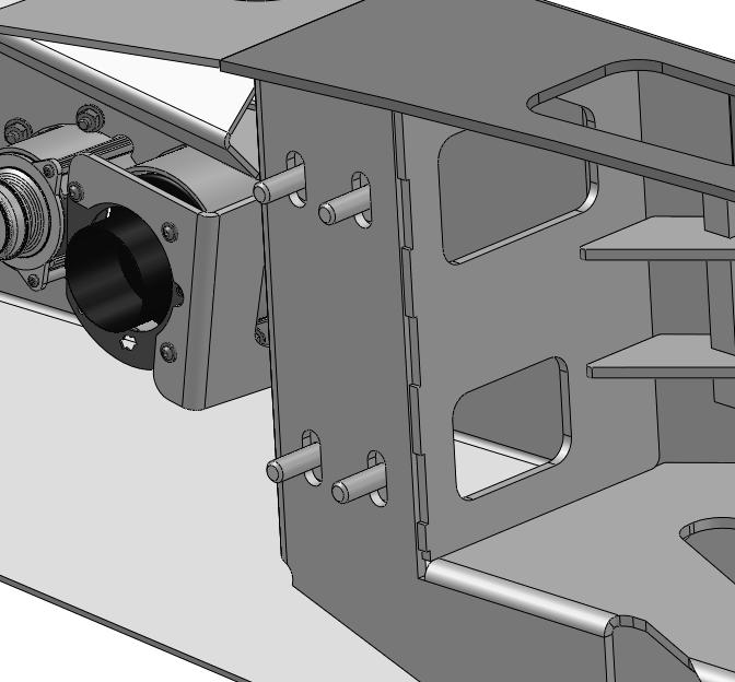 2. Insert the provided stud plate assemblies through the back of the bumper mount face as shown below.