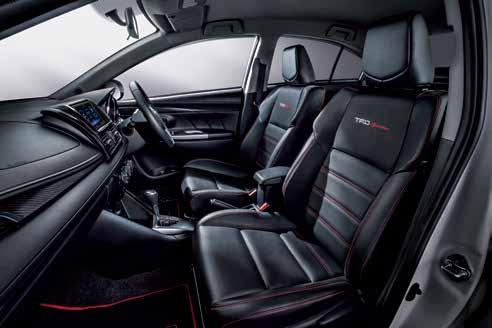 move to the beat of trd sportivo 1 2 3 1. TRD Sportivo Combination Leather Seats with Red Stitching 2.