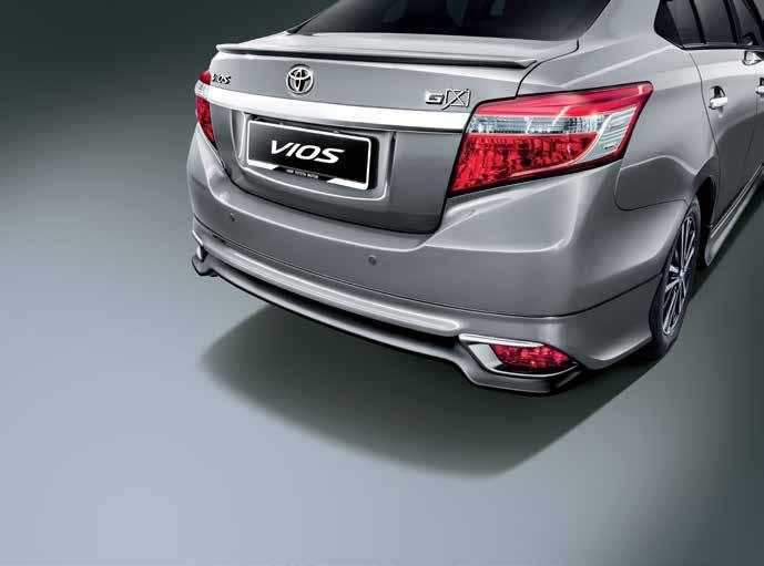 Projector Headlamps The headlamp design gives the Vios a sharp, commanding look.