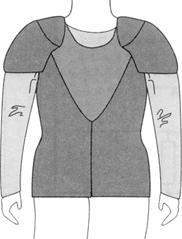 (c) The diagram shows one type of padded body protector which may be worn by a horse rider. 26 (a) If the rider falls off the horse, the body protector reduces the chance of the rider being injured.