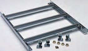 Uniplast Compact accessories UMF, Mounting frame UFCP D, Cover plate with DIN cut-outs Description: For easy mounting of DIN-rail components. The DIN-rails are adjustable in height.