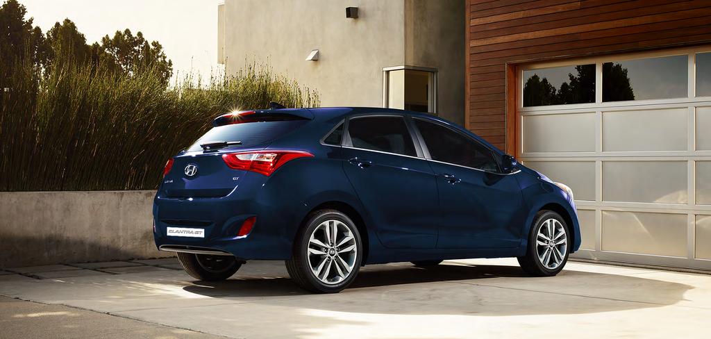 STRIKING DESIGN The 2017 Elantra GT makes a bold impression with its unique European, sport-inspired design.