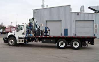 spec 61 knuckle ptc Regular Cab Chassis, Knuckle Boom, Railgear Crane - 6 Hydraulic Extensions - 50 6 Horizontal Reach - Capacity at Full Horizontal Reach is 2513 lbs. - Capacity at 20 is 7550 Approx.