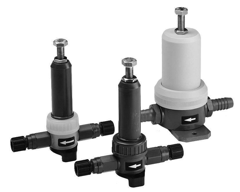 Accessories Counter-pressure or relief valve Counter-pressure or relief valve Adjustable valve for installation in the discharge tube.