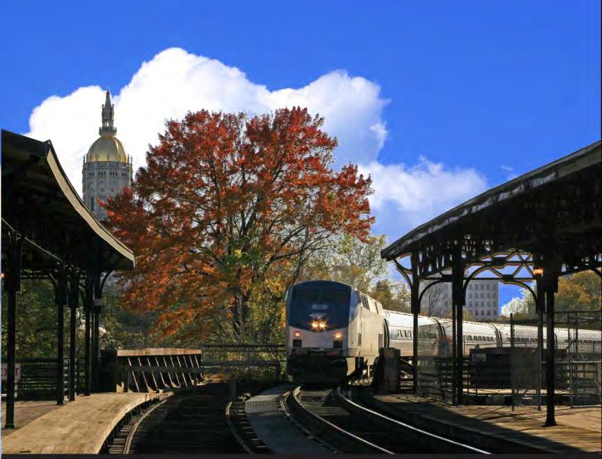 Rebirth of the New Haven-Hartford-Springfield Rail Corridor Long-Term Vision: Up to 25 daily Amtrak & NHHS Regional round trip trains 30-minute peak hour service Hourly service during off-peak Direct