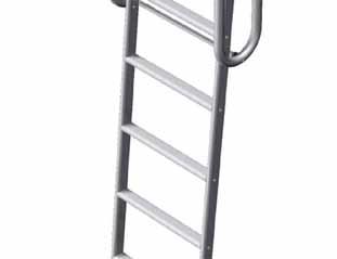 The ladder can be flipped up onto the dock when not in use. Rungs Ladder length Step width 4350 6 1700MM / 67.