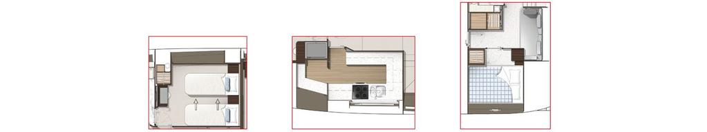 lower deck plan options SHOWN WITH OPTIONAL HARD TOP OPTIONAL TWIN BERTH ARRANGEMENT WITH SLIDING INBOARD