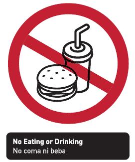 No Eating or Drinking on Platforms, Trains, and Buses