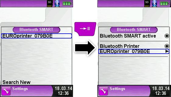 Select the detected printer to activate the printer.