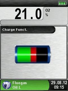 Battery management 9 Battery management 9.1 Battery mode/charging mode 9.2 Charging the batteries Battery mode: The battery life in continuous measurement depends on the selected display mode.
