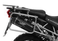 the ZEGA Pro Topcase to the standard luggage rack on the Triumph Tiger 800.