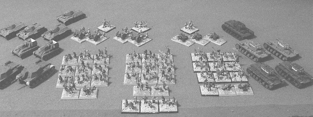 A 3,000 Point 1943 Soviet Force, designed for an encounter game. Consists of four companies, all Reliable Conscripts.