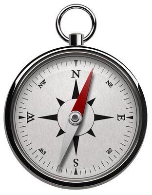 Compass The needle of the compass is a small bar magnet free to turn on a pivot Red (or any
