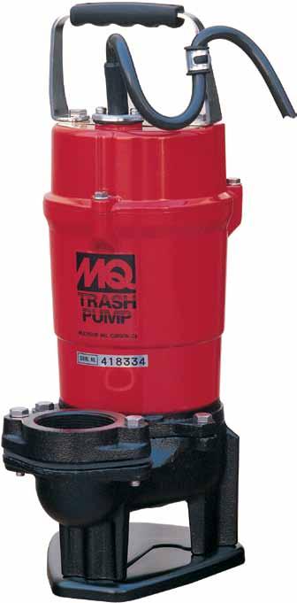 Submersible Trash Pumps Single Phase Heavily debris-laden water calls for rugged